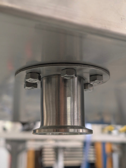 1.5in tri-clamp drain adapter